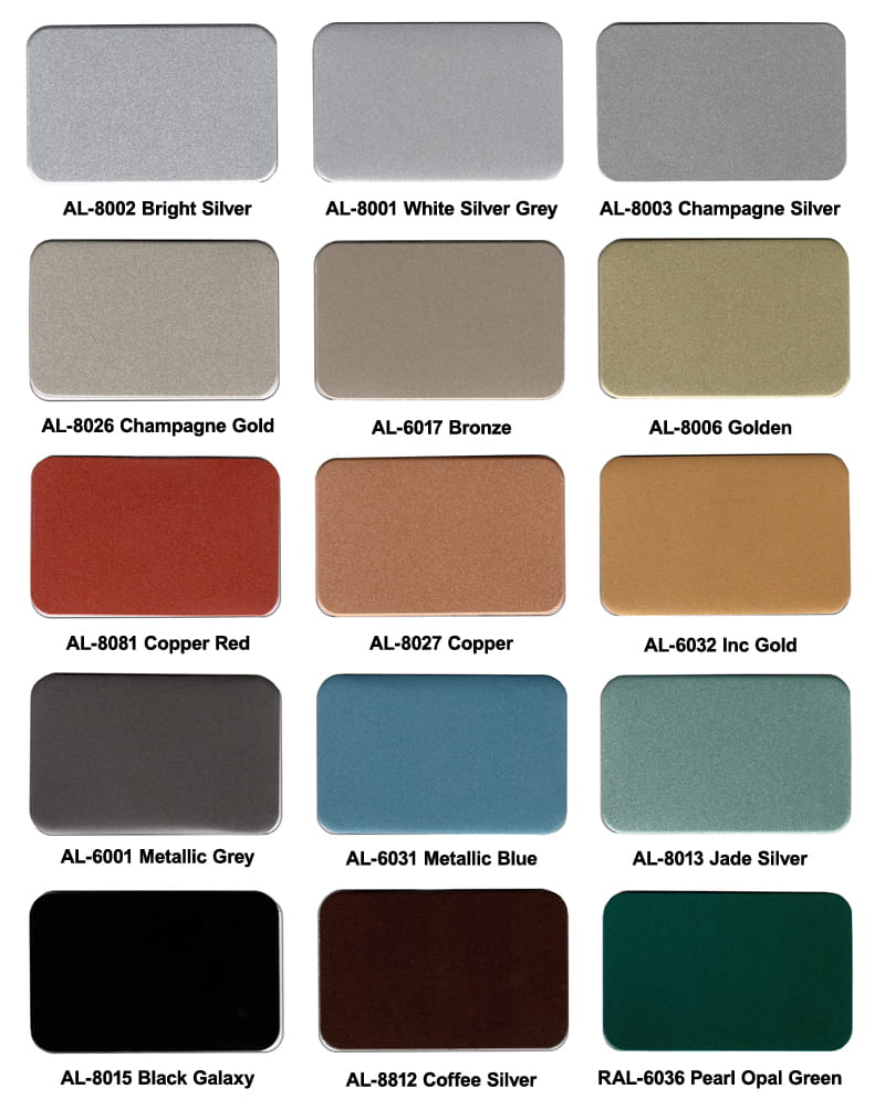 Carta de colores del panel compuesto de aluminio de la impresión digital UV de Alucoworld